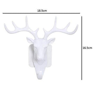 Hanging Hook- Self Adhesive Deer Head Hanging Hook (Pack of 1)